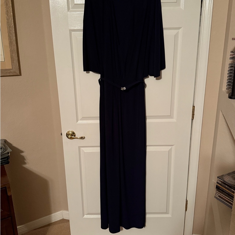 Ralph Lauren Elegant Dark Navy Evening Gown